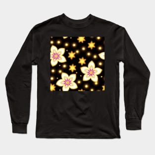 Just a Vibrant Flower Pattern 6 - Bright and Cheerful Design for Home Decor Long Sleeve T-Shirt